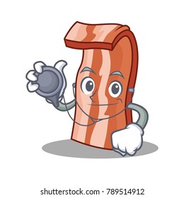 Doctor bacon character cartoon style