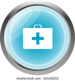 Doctor Bag Health Medical Icon Isolated on white