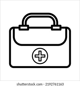 Doctor Bag Icon On White Background