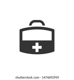 Doctor bag icon. vector graphics