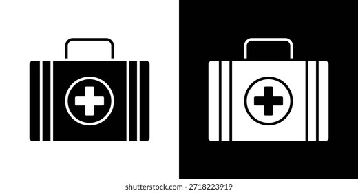 Iconos de la bolsa del doctor. Vector Plantilla Ilustración Símbolo Píxeles Perfecto