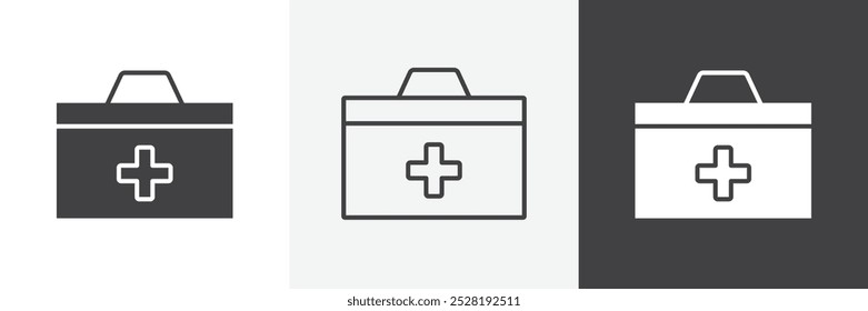 Doutor saco ícone.Trendy moderna plana linear vetor ilustração no fundo branco.