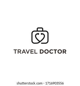 doctor bag logo design vector illustration