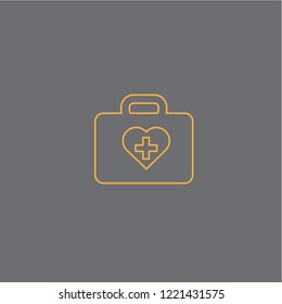 Doctor bag vector icon