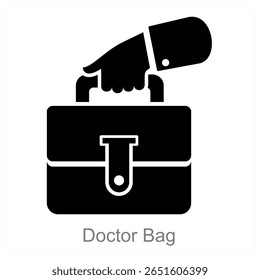 Diseño de concepto de icono de Vector Doctor Bag