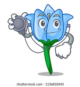 Doctor bell flower character cartoon