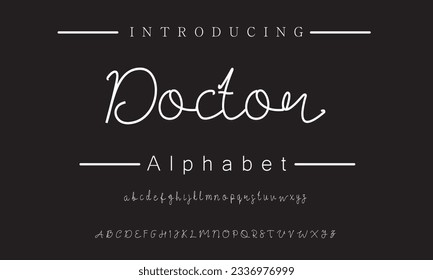 Doctor Best Alphabet Beautiful Calligraphy Signature Font lettering handwritten