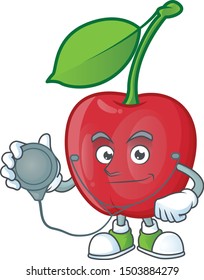 Doctor Bing Cherries Isolated Mascot In Character