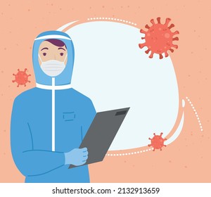 Doctor With Biosafety Suit Character