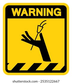 Doctor Blades Can Cut Warning Sign, Vector Illustration, Isolate On White Background Label.EPS10