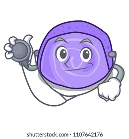 Doctor blueberry roll cake character cartoon