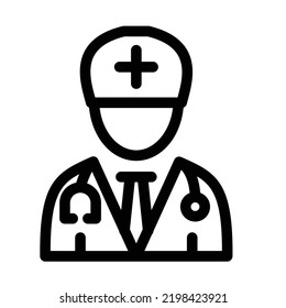 doctor Bold Line Vector Icon easily modified

