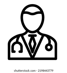 Doctor Bold Line Vector Icon easily modified
