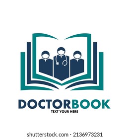 Doctor book vector logo template. This design use human symbol. Suitable for education and medical.