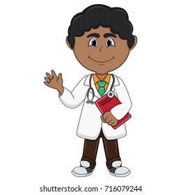 Doctor - Boy cartoon vector illustration