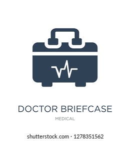 doctor briefcase icon vector on white background, doctor briefcase trendy filled icons from Medical collection, doctor briefcase vector illustration