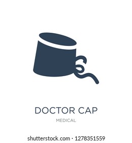 doctor cap icon vector on white background, doctor cap trendy filled icons from Medical collection, doctor cap vector illustration