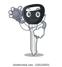 Doctor car keys cartoon isolatedon on shape