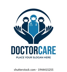 Doctor care vector logo template. This design suitable for medical.