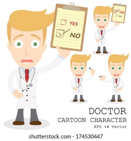 Doctor cartoon character EPS 10 vector