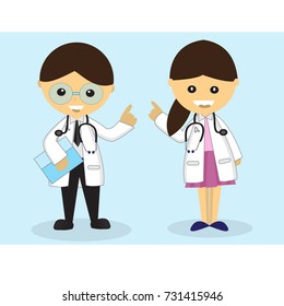 doctor cartoon character,vector