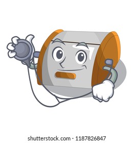 Doctor cartoon container bread bin in table