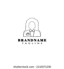 doctor cartoon design logo template icon black modern isolated vector illustration