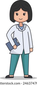 doctor cartoon icon vector illustration