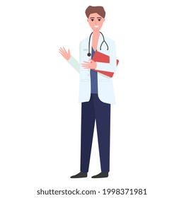 doctor in cartoon style. Vector illustration