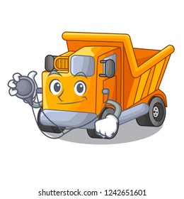 Doctor cartoon truck on the table learn