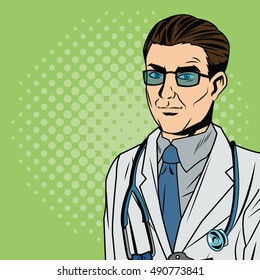 Doctor cartoon with uniform