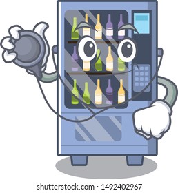 Doctor cartoon wine vending machine on character table