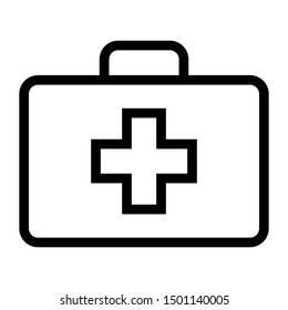 doctor case thin line vector icon