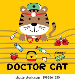 doctor cat funny animal cartoon