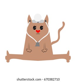 doctor cat. logo, icon, vector. 