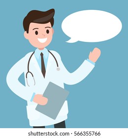 Doctor character , avatar. Healthcare Job , Worker , Occupation.  Medical Information. Vector Illustration.