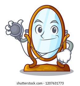 Doctor character big mirror in beautiful frame