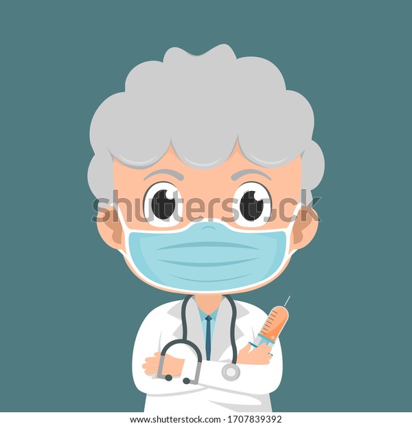 かわいい小さな男性の医師のベクター画像キャラクター のベクター画像素材 ロイヤリティフリー