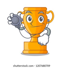 Doctor character gold trophy award for competition