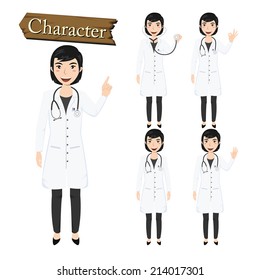 Doctor character set vector 