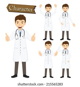Doctor character set vector 