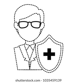 doctor character with shield