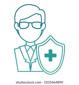 doctor character with shield