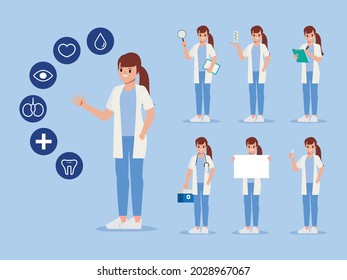 Doctor character for treatment patient in the hospital.
