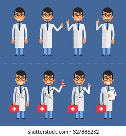 Doctor character in various poses