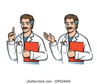 Doctor character vector illustration