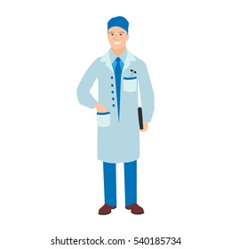 Doctor character vector isolated