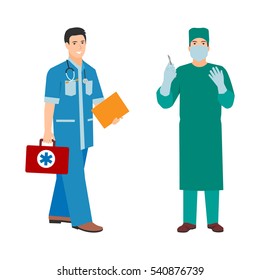 Doctor character vector isolated