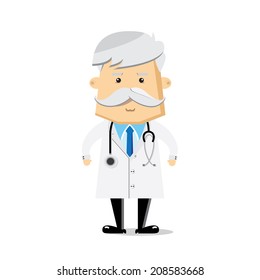 doctor character vector white background