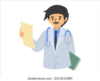 Doctor character wearing uniform  Illustration